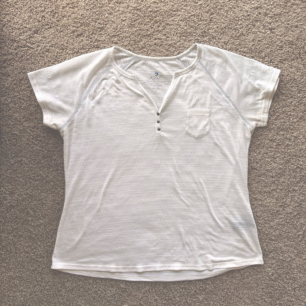 Kuhl White Sonia Henley Shirt